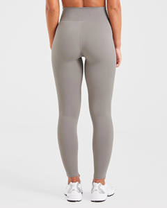 Vente en gros de leggings d'enveloppement sculptés gris fumée personnalisés coupe sculptée enveloppement flatteur taille élastique vêtements de sport leggings de yoga pour femmes - Product Image 2