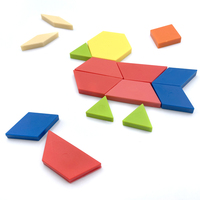 125 Buah TPR + PP Plastik Lembut Bentuk Geometris Puzzle Pola Padat Set Blok 6 Bentuk 6 Warna 5-7 Tahun Mainan Edukasi