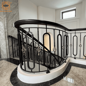 Barandilla de Escalera de Hierro Forjado Fácil de Instalar KHP, Material Ecológico para Interiores, Componentes de Acero Inoxidable de Alta Calidad, Hecho en Vietnam. - Product Image 1