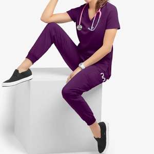Ensembles de gommage médical en coton/polyester spandex de qualité supérieure uniformes hospitaliers haut de gamme pour les soins infirmiers pour les hôpitaux - Product Image 2