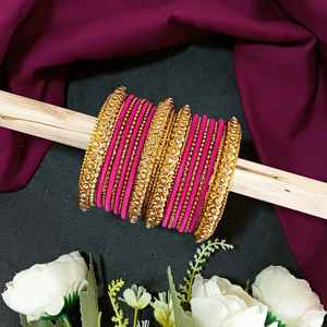 Conjunto de brazalete de terciopelo de cristal tribal de joyería India oxidada antigua Bohemia (18 piezas) - Product Image 2