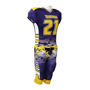 Conjunto de Jersey de Fútbol Americano Sublimado de Manga Corta, Transpirable y Fácil de Usar, con Protección UV, Nombre del Equipo Personalizado, Tallas Grandes, OEM - Product Image 3