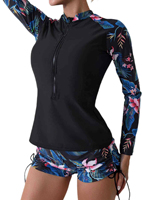 Maillot de bain rashguard imprimé pour femme, séchage rapide, idéal pour le surf, en Spandex/Polyester, haute qualité, meilleur design, vente en gros 1