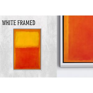 Arte minimalista abstracto de Halloween para pared de cristal, decoración impresa en lienzo, 1 pieza con marco blanco. - Product Image 1