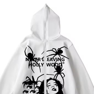 เสื้อสเวตเตอร์มีฮู้ดสำหรับผู้ชายเสื้อมีฮู้ดพิมพ์ลายสกรีนผ้าฝ้ายแบบยาวทุกขนาด - Product Image 2