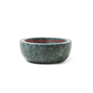 Bol de service en marbre vert foncé naturel poli à la main Bol à fruits de luxe en pierre verte Aurora pour la décoration intérieure et la pièce maîtresse de cuisine - Product Image 4