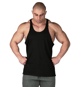 Débardeur de gym avec logo personnalisé pour hommes, débardeur en polyester pour la musculation, le fitness, la course à pied, sport, coton, sans manches - Product Image 4