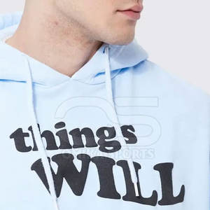 Sweat à capuche en coton mélangé pour hommes avec impression 3D audacieuse et poche kangourou pour streetwear quotidien - Product Image 4