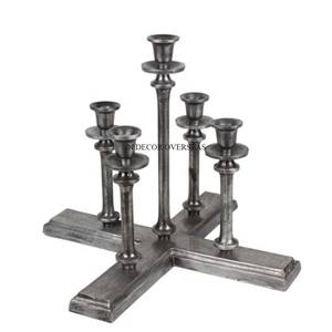 High Standard Quality Aluminum Casted Silver Color Finishing Shiny Polished <b>Candle</b> <b>Stick</b> <b>Holders</b> For Church & Religious Activity - Product Image 1