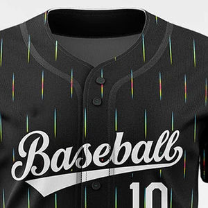 2025 maillot de Baseball conception personnalisée sublimation maillots de Baseball en gros deux boutons uniforme de Baseball OEM ODM entretenu - Product Image 6