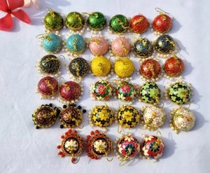 Pendientes Meenakari, recuerdo de devolución, pendiente de regalo de boda indio, joyería de moda, dama de honor haldi Mehendi Sangeet regalo para niñas - Product Image 3