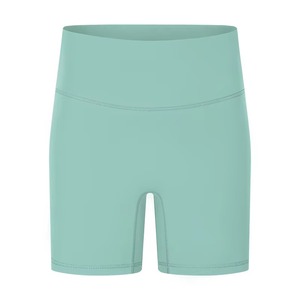 Short de gymnastique taille haute personnalisé pour femmes respirant séchage rapide conception sans couture pour Fitness course à pied vélo-pantalon mi-long style solide - Product Image 4