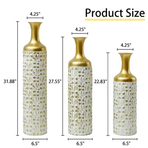 Premium Decorative Handmade Iron Coastal Style Eco-Friendly Luxury Designer Flower <b>Vase</b> by Zahid Exports - Product Image 4