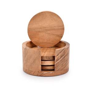 Tea Cup Pads <b>Dinner</b> Party Tableware Decoration Tea Coaster Square Shape For Best Selling Wooden Tea Coaster Set - Product Image 5