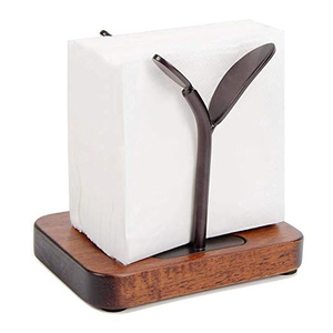 Dispensador de Servilletas de Madera Rústica Personalizado, Porta Servilletas Pulido para Fiestas y Mesas de Estilo Rústico - Product Image 1