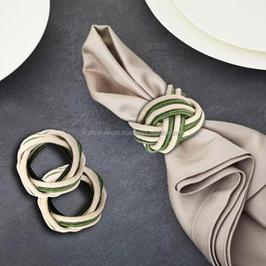 Indian Handmade Napkin Rings with Different Designs for <b>Kitchen</b> & Home Decoration Customized Napkin Ring Holder - Product Image 2
