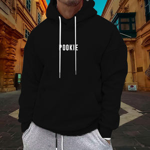 ชุดวอร์มมีซิปปักลายสำหรับผู้ชายชุดวอร์มมีฮู้ดสีดำที่กำหนดเองชุดวอร์มกางเกงผ้าฝ้าย100% ซีดไปด้วยแสงแดดในฤดูหนาว - Product Image 3