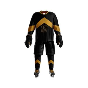 Teamwear Jersey Pant Ice Hockey Sets Custom Sublimation Printing 100% Polyester Quick Dry Ice Hockey Uniforms - Product Image 2