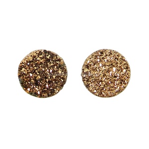 4.4cts ทองแดงบลูมเคลือบ Druzy 8มม. คู่กลมอัญมณีหลวม Cabochon IG4251 - Product Image 3