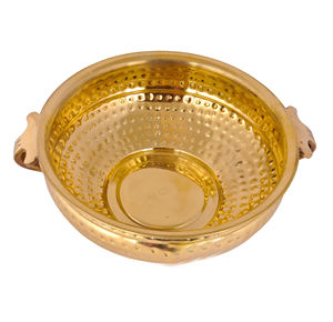 Bol à fleurs décoratif Urli URLIS moderne en laiton poli aluminium laiton pour mariage Diwali fête romantique décoration de mariage - Product Image 5