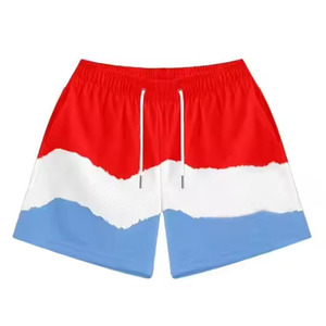 Pantalones cortos de entrenamiento de verano para hombre, transpirables, cómodos, para gimnasio, Fitness, pantalones cortos para correr, bolsillo, patrón sólido, informales, holgados, antiarrugas - Product Image 1