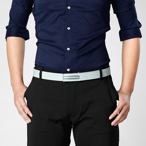 Cinturón de piel auténtica marrón piel de vaca de alta calidad personalizado para hombre al por mayor moda de negocios con hebilla de acero de Pakistán - Product Image 5