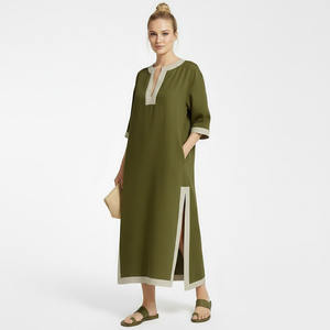 Customized oversized <b>loose</b> <b>fit</b> linen <b>dress</b> - Product Image 4