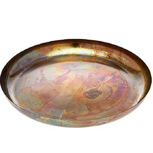 Plateau à feuilles en métal sur mesure, fait à la main, Table à manger Antique, plateau de service du désert, plateau de service du café et du thé - Product Image 6