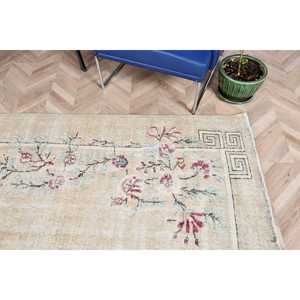 Alfombra Turca Vintage de 6.7x10 pies (204x306 cm), Alfombra de Lana Beige - Product Image 5