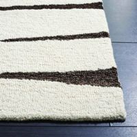 Moderner Handgeknüpfter Woll-Schlingenflor Teppich Mittlerer Flor Elfenbein für Heim & Hotel Haustierfreundlich Rutschfeste Rückseite
