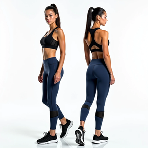 Ensemble de yoga fitness pour femmes, automne-hiver, sans couture, avec soutien-gorge et leggings doux, conçu pour une performance respirante et flexible - Product Image 6