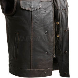 Chaleco de Cuero para Hombre, Estilo Casual, Clásico, sin Mangas, para Uso en Exteriores - Product Image 3