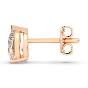 REYES Accessoires de luxe en argent sterling 925 pour femmes Boucles d'oreilles en moissanite de 1.29 carats à coupe ronde pour femmes - Product Image 2