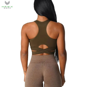 Sujetadores deportivos con logotipo personalizado para mujer, Sujetador deportivo de LICRA sin costuras con elástico, transpirable y realce de senos, opciones de talla grande - Product Image 5