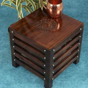 Hermoso taburete hecho a mano de madera Náutica para sentarse sala de estar Oficina balcón decoración muebles para el hogar taburete de mesa pequeño Decoración - Product Image 2