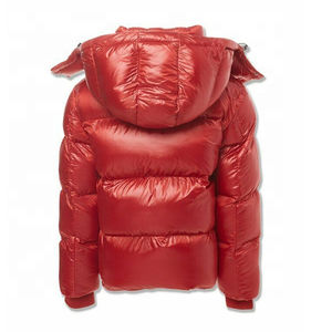 เสื้อแจ็คเก็ตพัฟเฟอร์ผู้ชายคุณภาพสูงสำหรับฤดูหนาว ระบายอากาศได้ดี กันน้ำ แบบสองด้าน สกรีนโลโก้ด้านหน้า คอตั้ง แบบเสื้อแจ็คเก็ตพารา - Product Image 4