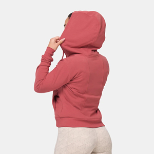 Sweat-shirt à capuche pour femmes, sweat-shirt à capuche zippé à prix abordable, style hip hop, respirant, léger, de couleur unie, vente en gros - Product Image 6