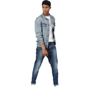 Chaqueta Vaquera Unisex para Hombre y Mujer, Bordada Informal, Holgada, Decoración con Botones, Impresión en Color Personalizada, Lavado, Técnica, Temporada de Otoño - Product Image 6