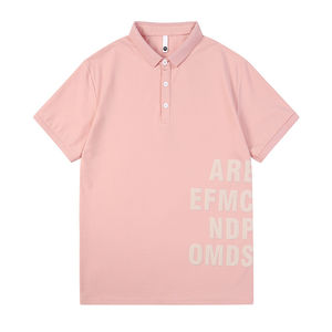 Venta al por mayor OEM hombres Casual para Polo Verano de manga corta logotipo personalizado antiarrugas estilo europeo americano sólido camiseta - Product Image 1