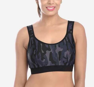 Soutien-gorge de sport léger et respirant à haute élasticité pour femme avec logo frontal, soutien-gorge de fitness push-up pour l'entraînement avec maintien dorsal - Product Image 4