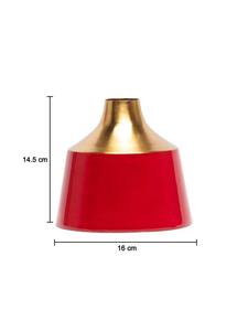 Jarrón de Metal dorado y rojo, elegante pieza decorativa para sala de estar, dormitorio, mesa de comedor, oficina y decoración moderna para el hogar - Product Image 5