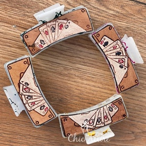 Custom Engraved Leather <b>Hair</b> Claw Clip Western Hand Tooled Cow Leather <b>Hair</b> Accessories <b>for</b> Women Mother's Day Gift Holiday Gift - Product Image 1