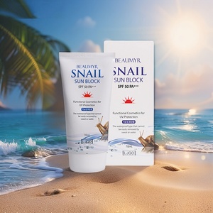 Korean Made Snail Sun Block SPF50 PA+++ Waterproof UV Protection Functional <b>Sunscreen</b> Cream 70ml for Face and Body Skincare - Product Image 4