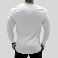 Vêtements de sport musculaire, fitness décontracté, mode OEM logo personnalisé pour hommes slim stretch gym entraînement athlétique hommes chemise de sport à manches longues