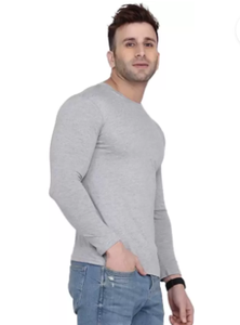 High Quality Men's Full Sleeve Casual Knitted Weave Oversize T-<b>Shirts</b> Custom Printed with Low MOQ <b>Cheap</b> Price Made of Polyester - Product Image 3