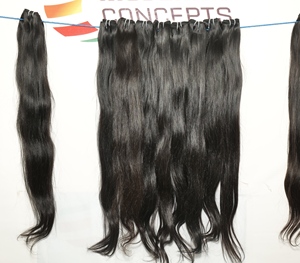 100% gros cheveux cambodgiens naturel noir couleur droite vendeur vierge noir femme noire Temple faisceaux Extensions de cheveux humains - Product Image 6