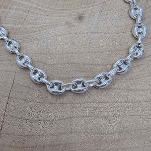 Bijoux en argent Sterling 925 pour hommes, 7mm, collier en grains de café unisexe, chaîne à maillons, vente en gros, tendance Offre Spéciale - Product Image 2