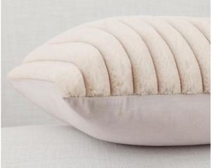 Pallene Luxury 22x22 Striped Cotton Soft Fluffy Throw Pillow Covers Set 2 Plush <b>Foam</b> Unisex Party Use for Ages 5-7 - Product Image 3