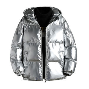 Chaqueta acolchada brillante unisex, peso ligero y ajuste cómodo para material de tela de invierno, MOQ bajo a precio bajo - Product Image 1