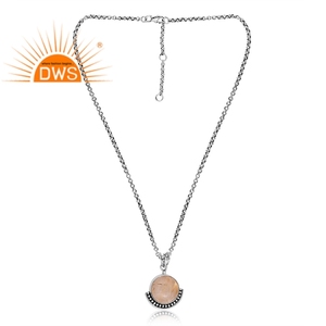 Collar con colgante de piedras preciosas de rutilo dorado Natural de plata de ley oxidada más vendido, joyería personalizada para mujer, regalo para ella - Product Image 4